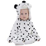 Raj Fancy Dresses Cotton Blend Animal Costume Toddler Winter Autumn Flannel Hooded Romper Cosplay Outfits & Jumpsuit For Unisex Baby & Kids (70(2-6 Months), Winter Dog),White