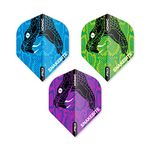 RED DRAGON Hardcore Snakebite Ionic Snake Head Dart Flight Selection Pack - 3 Sets Per Pack (9 Dart Flights in Total)