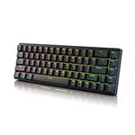 Durgod Hades 68 RGB Mechanical Gaming Keyboard - 65% Layout - Cherry Profile - Doubleshot PBT - USB Type C - Aluminium Chassis (Gateron Yellow, Black)