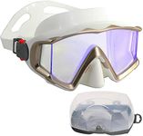 AQUA A DIVE SPORTS Scuba Snorkeling Dive Mask for Scuba Diving Snorkeling Free Diving (PC Lens White)