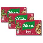 Knorr Stock Cubes Bundle - 3 Boxes Of Pork Flavor, 8 X 10g Cubes Per Box, Rich And Savory Taste, Perfect For Soups And Stews Bundled by The Great British Kitchen