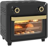 HOMCOM 10L Air Fryer Oven, Mini Oven, Oil Free Cooking, Grill, Roast, Bake, with Adjustable Temperature, Timer, Dishwasher Safe, 1000W, Black