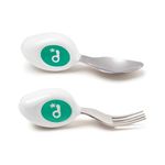 doddl 2-Piece Spoon and Fork Set - Learn to use Toddler Cutlery in Minutes, 1 Year Old & up, Baby Cutlery Set with Baby Spoons - Weaning Set