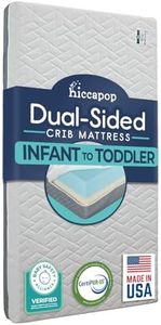 hiccapop Baby Crib Mattress - Safe, Non-Toxic, Waterproof - Dual Sided w/Firm Side for Babies & Soft Memory Foam Side for Toddlers - Memory Foam Crib Mattress - Toddler Bed Mattress - Baby Mattress