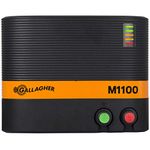 Gallagher M1100 Electric Fence Charger | Powers Up to 110 Miles / 650 Acres of Clean Fence | ​11 Joules, 110 Volt Energizer, Added Power Reserve | Unbeatable Reliability | Easy Installation