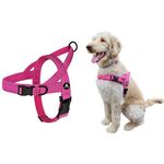 AndroPets TriRing No Pull Dog Harness - No Pull, Reflective, Escape-Proof - Perfect for Leash and Harness Training - Adjustable Sizes for Small, Medium, and Large Dogs - Dog Vest (Rose Pink, Medium)