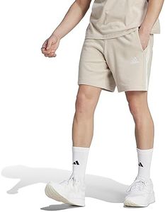 adidas Sportswear Essentials 3-Stripes French Terry Men's Shorts, Beige, XX-Large