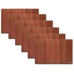 Kuber Industries Pack of 6 Fridge Shelf Mat | Mats for Fridge Shelves | Washable Refrigerator Mat | Wooden Lining Fridge Sheet | Brown