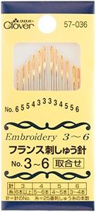 Clover 57-036 French Embroidery Needles Assortment No. 3-6, Pack of 12