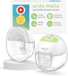 Ardo Melia Wearable, Hands-Free Breast Pump - Hospital Grade, Strong Suction, Long Battery Life, Massage Mode, Memory, Ultra Discreet, Portable, Easy-to-Clean, 6 oz Capacity, with 24mm & 19mm Inserts