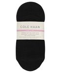 Cole Haan No Show Liner Socks with Heel Grip - 10 Pairs - Size 4 to 10 (Black)