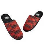 Marvel Men's Slippers - Warm Cosy Indoor Non Slip House Shoes Size 6-10 Lounge Wear - Gifts for Him (Black/Red, 6/7 UK)