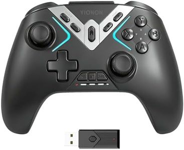 Wireless PC Controller, Bluetooth Game Controller with Hall Effect Joysticks & Triggers for Windows PC, Nintendo Switch, Android/Mobile/TV, iOS, MAC with Loop Macro, Vibration, Turbo, Motion Control