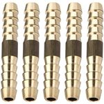 LTWFITTING Brass Barb Splicer Mender 5mm Hose ID Fitting Air Water Fuel Boat (Pack of 5)