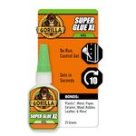 Gorilla Super Glue Gel XL, 25g – All Purpose, Fast Setting & Thicker, More Controlled Formula, Ideal for Metal, Ceramics, Leather & More