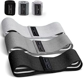 Houselog Resistance Bands Sets Portable Exercise Loops for Legs and Hip 3 Resistance Level Workout Weight Bands with Non-Slip Design Workout Flexbands for Home Gym Office Yoga Pilates(3 Gray Black)