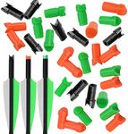 SHARROW 50pcs Archery Arrow Nock Halfmoon Crossbow Arrow Tail Replacement Arrow Nocks for Crossbow Arrow Shaft Hunting (Orange)