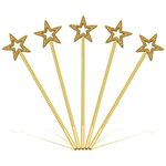 AIEX 5pcs Girls Star Wands, 13.3inch Sparkle Star Princess Wands Angel Wand Gold Star Fairy Wand for Girls Costume Cosplay Party Props Birthday Halloween Christmas Wedding