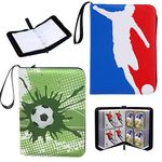 Scrapbook, Football Cards Album 2 x 400 Cards Coach Trading Card Albums Card Box Card Folder Booklet for Football Hockey Cards Trading Cards Collecting, 2 Pieces