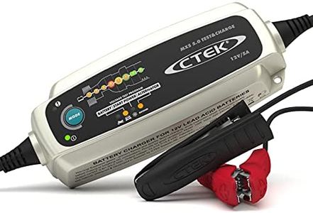 CTEK MXS 5.0 TEST & CHARGE Caricabatterie 12V 5A, Mantenitore Di Carica Per Batteria Auto, Caricabatterie Auto E Camion, Tester Dell'Alternatore Con Modalità Di Ricondizionamento