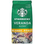 STARBUCKS Veranda Blend Blonde Roast Ground Coffee Bag, 200 Grams