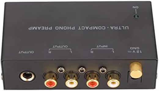 Phono Turntable Preamplifier, PP400 Stereo Input Output Record Player Amplifier with Independent Button Control Mini Electronic Phonograph Preamplifier(EU)