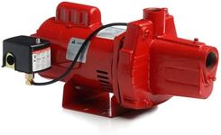 Red Lion RJS-100-PREM 1 HP, 23 GPM, 115/230 Volt, Premium Cast Iron Shallow Well Jet Pump, Red, 602208