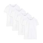 Fruit of the Loom mens Cotton Undershirts (Crew & A-shirt) Base Layer Top, Coolzone Crew - 4 pack White, X-Large US