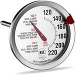 SINARDO Roasting Meat Thermometer T729E Annsea, Oven Safe, Large 2.5-Inch Easy-Read Face, Stainless Steel Stem and Housing