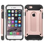 iPhone 5 / 5S / SE Case, iPhone 5S Cover, [Survivor] Military-Duty Case - Shockproof Impact Resistant Hybrid Heavy Duty [armor case] Dual Layer Armor Hard Protective Cover (ROSE GOLD)