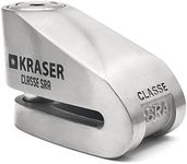 KRASER KR114S Motorcycle Disk Lock SRA Approved, Double Lock ø14mm/0.55in + Lightweight, High Security Stainless Steel Lock, Reminder Cable, Heavy Duty Anti Theft Brake Wheel Lock for Motobike Scooter