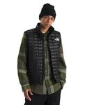 THE NORTH FACE Men's Thermoball Vest | Lightweight Zip Up Vest, Synthetic Insulation, Wind Resistant, & Water Repellent, TNF Black, Large