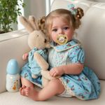 BABESIDE Realistic Baby Dolls Real Reborn Babies Dolls 20 inch Newborn Baby Doll Grils Real Life Softness Silicone Doll Realistic Baby Suitable for Children 3+