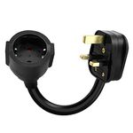 EU To UK Plug Adapter, HITBOX Euro European 13A 240V Power Adapter to British Plug 2 Pin to 3 Pin Travel Power Cable Socket Converter