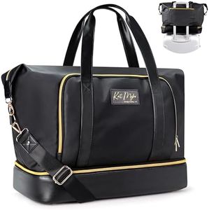 Kat Myhr Womens Versatile Weekender & Gym Bag: Spacious Travel Duffel Bag and Carry On for Airplane, Perfect as Nurse Overnight Tote or Large Travel Companion.