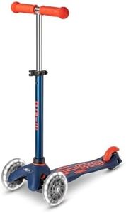 Micro Scooters Mini Deluxe LED 3-Wheel Kids Scooter - Navy Blue (Navy Blue)