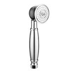 ENKI, E02, Chrome, Traditional Handheld Shower Head, Solid Brass, Traditional Victorian Design Replacement Shower Heads, Easy Clean & Easy to Install, No Tools Required, Standard UK fitting