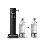 Aarke Carbonator 3, Sparkling Water Maker with 2 x PET Bottles 800ml, Matte Black Finish