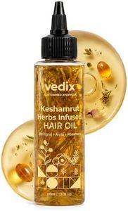 Vedix Keshamrut Herbs Infused Hair Oil for Men & Women I Control Hair Fall & Boost Hair Growth I 16+ Whole Herbs, Leaves & Flowers I No Mineral Oils & Chemicals (100ml)