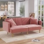 DAMAIFROM Velvet Couch, Futon Sofa 