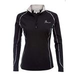 LeMieux Women’s Base Layer Top - Long Sleeve Athletic Thermal Shirts - Equestrian Apparel & Gear for Horseback Riding - (Black/UK10)