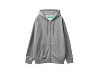 United Colors of Benetton Men's JACKET W/CAPP M/L 3J73U5006 LONG SLEEVE HOODIE, Dark Grey Melange 507, L