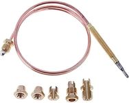 Gas Thermocouple Kit M6x0.75 with Universal Adapter Nuts Replacement 900mm Long M9x1