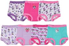 Disney Girls Minnie Mouse Pants 3-pk, 10-pk Sizes 18m, 2t, 3t & 4t Baby and Toddler Potty Training Underwear, Minnie Assorted, 18 Months US