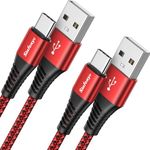2Pack 2M USB C Charger Cable,3A Fast Charging Type C Phone Lead for Samsung Galaxy S22 S23 S24 S21 S20 S10 S9,A10 A12 A72 A54 A53 A42 A34 A33 A14,Z Flip 5/4/3,Google Pixel 8/7/6 and iPhone 15 Pro Max
