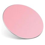 HONKID Metal Aluminum Mouse Pad, Thin Hard Mousepad, Double Sided Waterproof Fast and Accurate Control Mousepad for Laptop, Computer and PC, Office, Round Pink