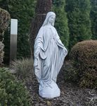 Green Lane Garden Figure of Virgin Mary, outdoor or indoor sculpture made of reconstituted stone, religious statue, White, Grey,One Size,680