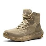 NORTIV 8 Men's Casual Tactical Work Boots Military Outdoor Hiking Motorcycle Combat Ankle Booties,Size 14,Sand,SNMT244M