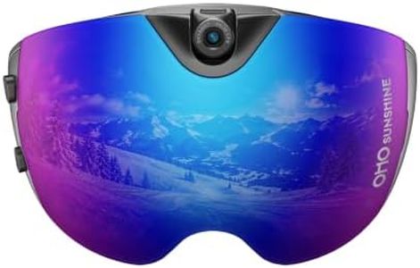 OHO 4K Smart Ski Goggles with Camera, UV400 Anti-Fog Durable Lens for Ski | 4K Ultra HD Snowboard Goggles, Record-While-Charging, Skiing Snowboarding Compatible, Unisex Winter Outdoor Sports Wear, 64GB