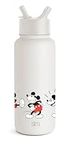 Simple Modern Disney Water Bottle with Straw Lid Vacuum Insulated Stainless Steel Metal Thermos | Gifts Reusable Leak Proof Flask for Gym, Travel | Summit Collection | 32oz Mickey Mouse Dances